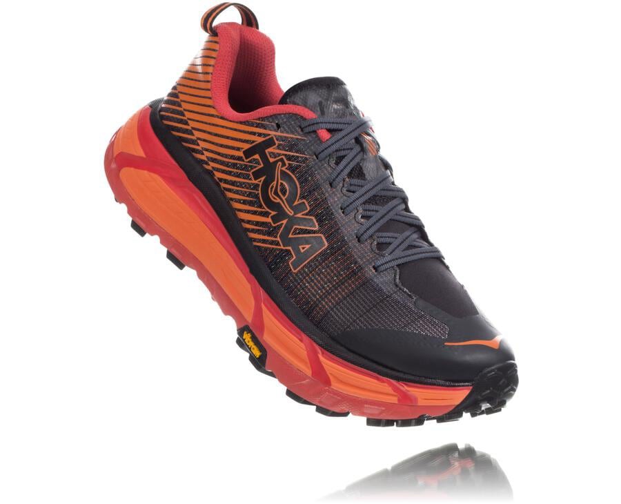 Hoka One One Evo Mafate 2 - Men Trail Shoes - Black/Red,Australia XTC-793860